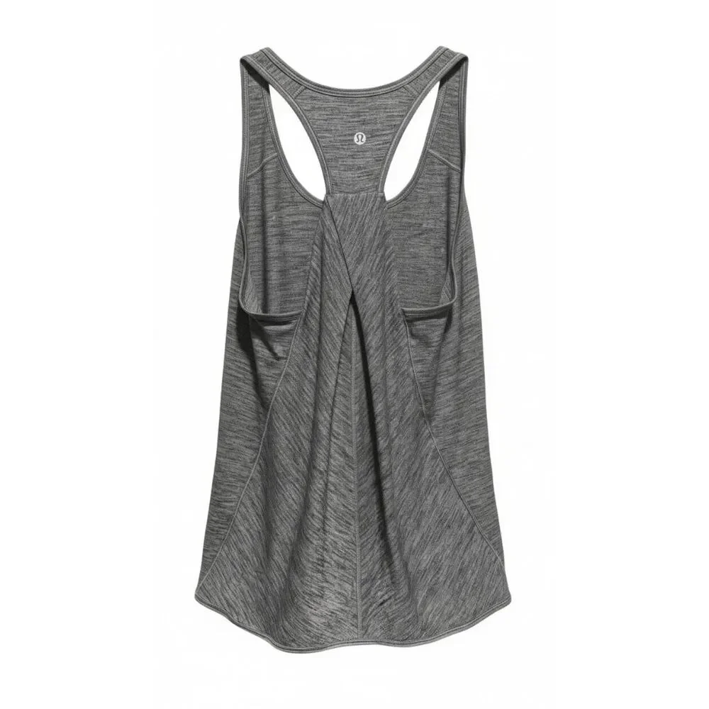 LULULEMON ATHLETICA Essential Tank Heathered Grey Size 6